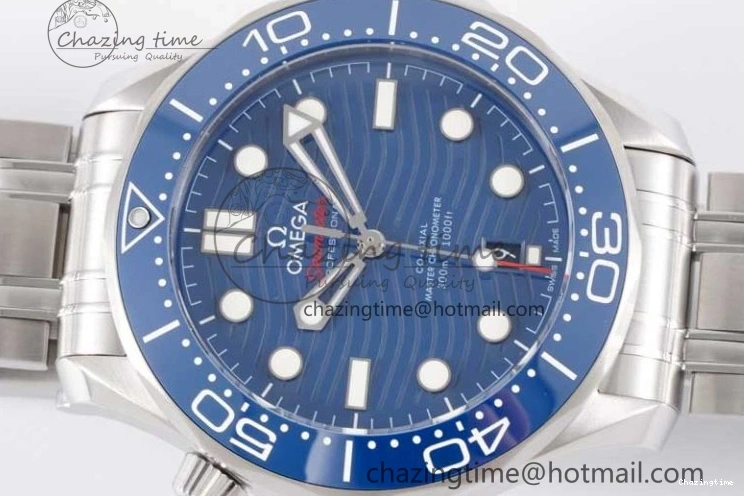 0201 Seamaster Diver 300M SS Blue Ceramic Bezel JVSF 1:1 Best Edition Blue Dial on SS Bracelet A SportInspired 7792